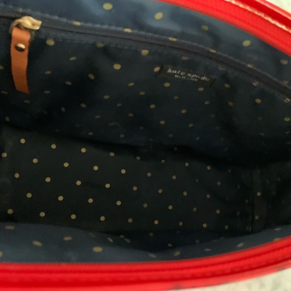 Kate Spade pink with red hearts large cosmic bag - Picture 6 of 10